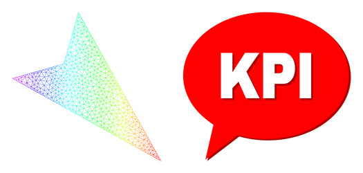 spectrum mesh gradient arrowhead right-down icon vector image
