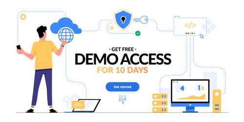 Cloud Computing Demo Access vector image