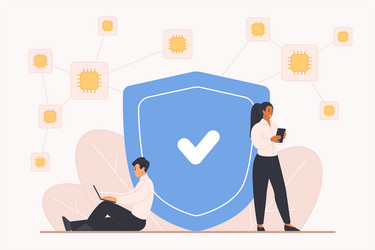 decentralized application development multiple vector image