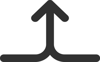 merge join arrows up linear icon isolated vector image