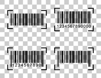 set of barcode icon bar code for web flat design vector image