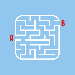 abstract square maze easy level difficulty vector image