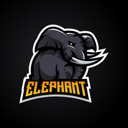 Aggressive Elephant Gaming Logo Vector Image