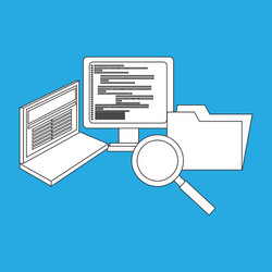 computer programming design vector image