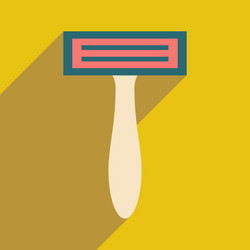 flat with shadow icon and mobile application vector image