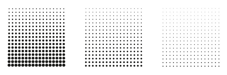 halftone dot gradient transition from dark vector image