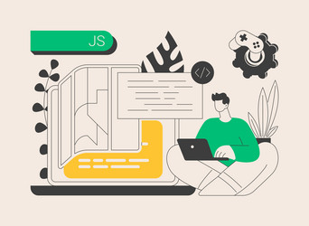 javascript abstract concept vector image