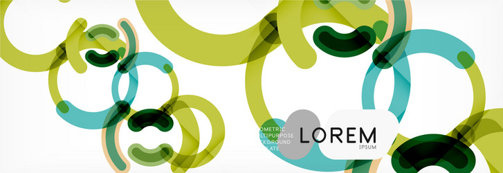 Linear design circle background Royalty Free Vector Image