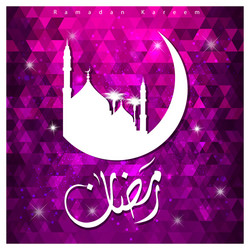 ramdan kareem design with abstract background vector image