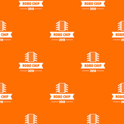 Robo chip pattern orange vector