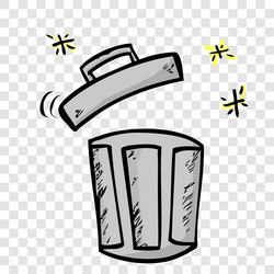 Simple outline hand draw sketch of opened empty Vector Image