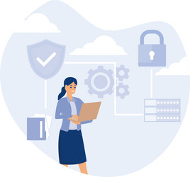 database security abstract conceptsecure file vector image