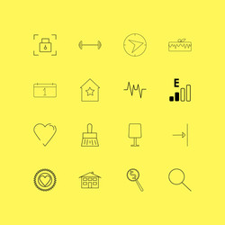 essential linear icon set simple outline icons vector image