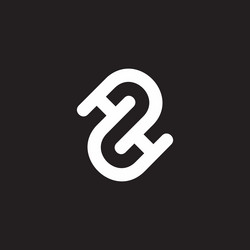 Linked H2 Loop Logo vector image