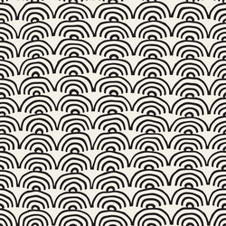 monochrome minimalistic seamless pattern with arcs vector image
