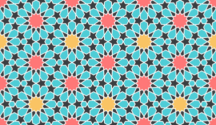 seamless pattern in authentic arabian style color vector image