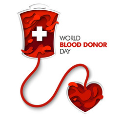 World blood donor day poster template vector