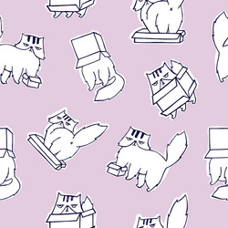 funny seamless pattern with grumpy and melancholic vector image