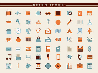 Isolated retro icon vector