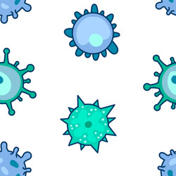 microbes and pathogen seamless pattern vector image