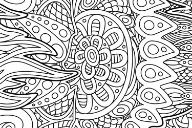 oloring book page with beautiful abstract pattern vector image