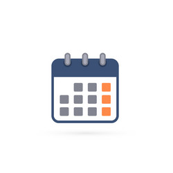 Calendar isolated flat web icon sign Royalty Free Vector