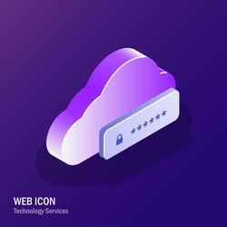 cloud security two factor authentication vector image