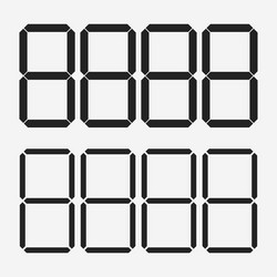 digits display electronic figures the dial vector image