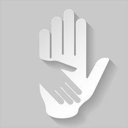 Helping Hand Rounded Vector Helping hand Royalty Free Vector Image - VectorStock
