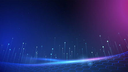 Quantum Network Data Flow vector image