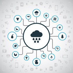 set of simple icons element vector image