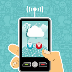 cloud computing concept application vector image