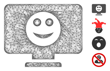 display smile web mesh vector image