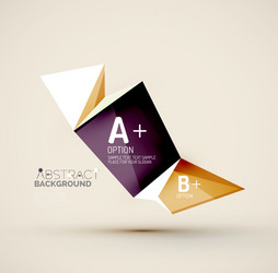 geometric shapes with sample text abstract vector image