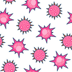 microbes and pathogen seamless pattern vector image