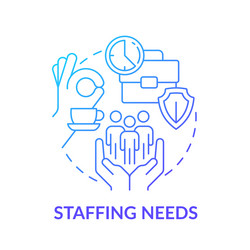 Staffing needs concept icon Royalty Free Vector Image