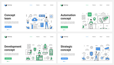 automation of business and startup launch vector image