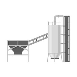 isolated object factory and business icon set vector image