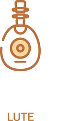 lute concept 2 colored icon simple line element vector image