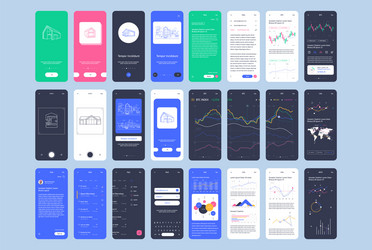material design mail app kit for mobile vector image