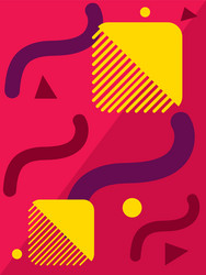 red abstract background with geometric shapes vector image