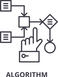 algorithm line icon concept vector