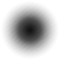 halftone element with square or triangle instead vector image