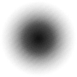 Halftone element with square or triangle instead vector