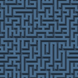 maze seamless pattern with endless tiled labyrinth vector image