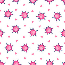 microbes and pathogen seamless pattern vector image