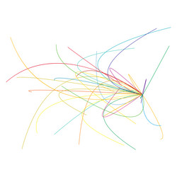 random curvy squiggly tangled lines knot loop vector image