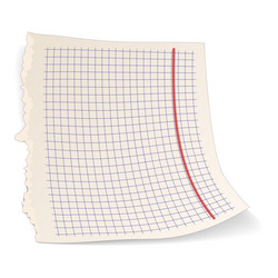 crossed sheet of notebook vector image