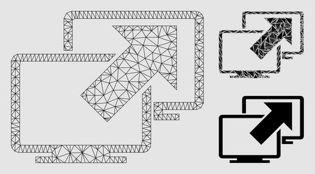 data transfer mesh network model vector image
