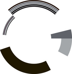 geometric hud sc-fi gui ui circular elements vector image